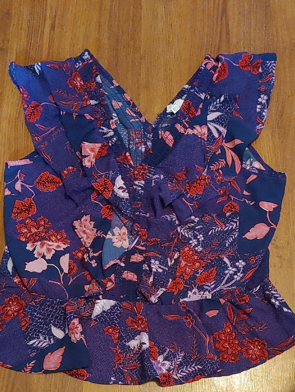 Sofia Jeans Floral Print Blouse Sz XXL